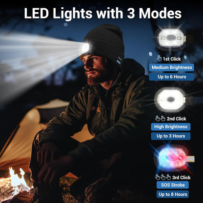 Bluetooth LED Music Beanie