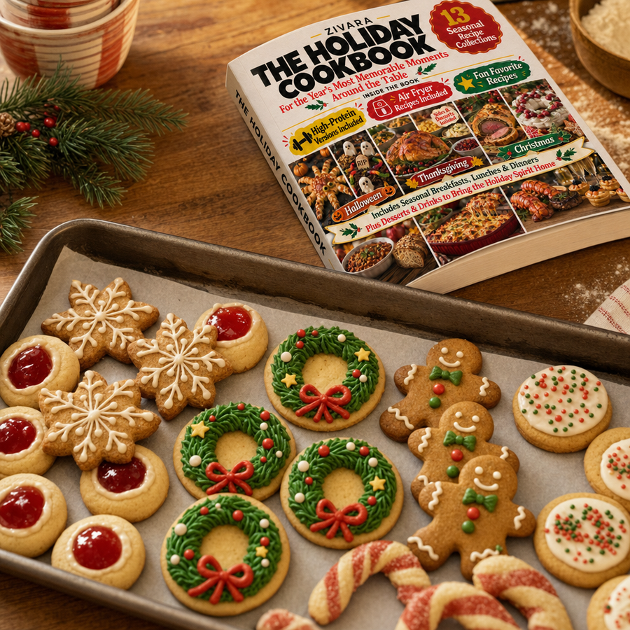 Zivara Holiday Cookbook lifestyle illustration