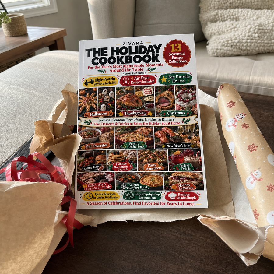 Zivara Holiday Cookbook lifestyle illustration